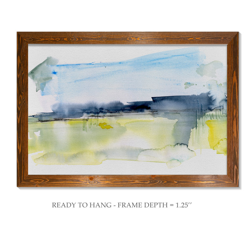 « paynes gray plains i » par paul cezanne-reproduction de photo encadrée, H 28 po x l 38 po x P 1,25 po, Encadré toile érable