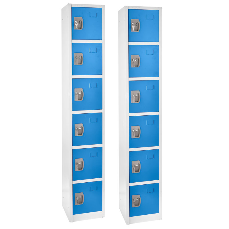 Casier de rangement à 6 sections de 12 po de largeur, Bleu