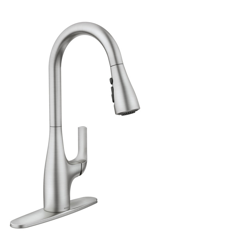 Moen Leesi Single-Handle Pull-Down Sprayer Kitchen Faucet With Reflex And Power Boost In Spot Resist Stainless