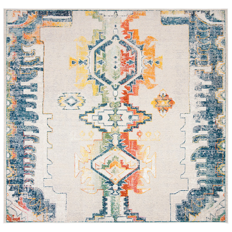 Haneul Performance Southwestern Rug, Square 7'
