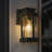 11" H Modern Black Outdoor Wall Lantern