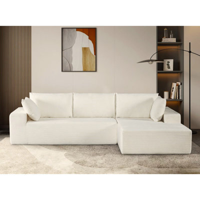 Canapé modulaire convertible Cozyform en velours côtelé doux, canapé confortable moderne avec rembourrage en mousse, canapé-lit modulaire confortable pour le salon, la chambre à coucher, aucun assemblage requis