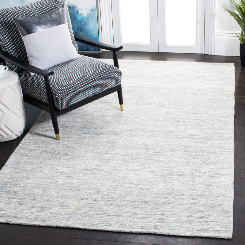 Estin Metro Hand Tufted Wool/Cotton Rug in Sage/Ivory, Rectangle 5' x 8'
