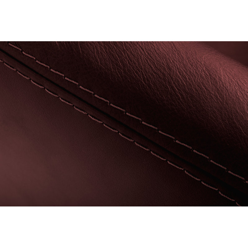 Averie Genuine Leather Designer Armchair, Cherry