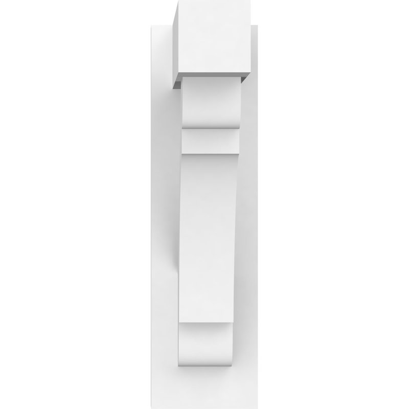 L 5 po x l 14 po x P 18 po H uréthane de style olympique avec extrémités en bloc, brun clair apprêté