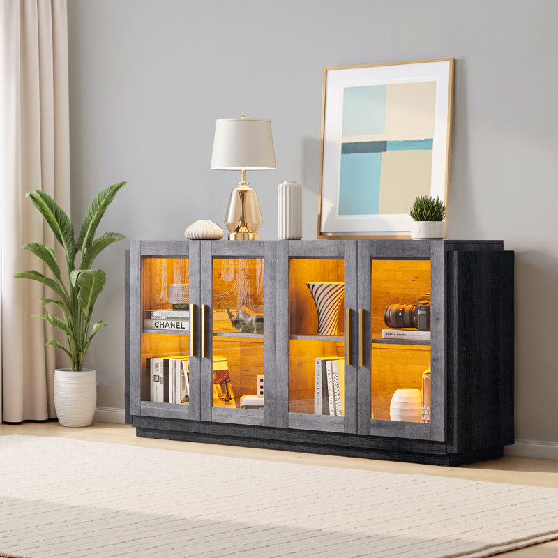 Buffet Ainez 64, Gris / Noir