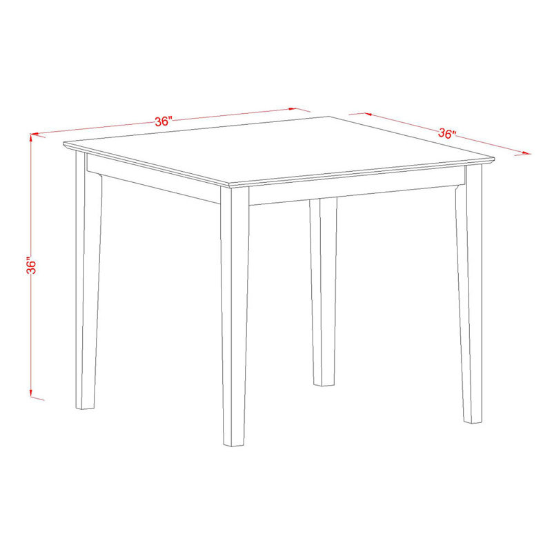 Ensemble de table de salle à manger 3 pièces à hauteur de comptoir comprenant une table carrée en bois et 2 chaises de cuisine, acajou