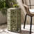 Iron Patio Side Table 12", Pattern, 10.5"X18.5", Portable Option 12" Cut Out Table, Iron, Decoration Item-1484488020