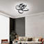 Janyia 1 - Light 31cm Black Geometric LED Flush Mount