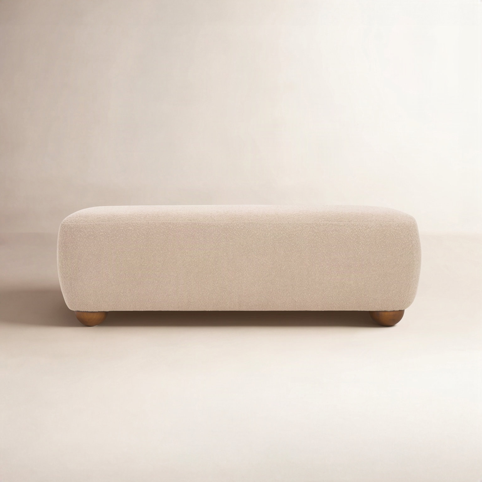 Carrah 49" Ottoman, Dune Bouclé