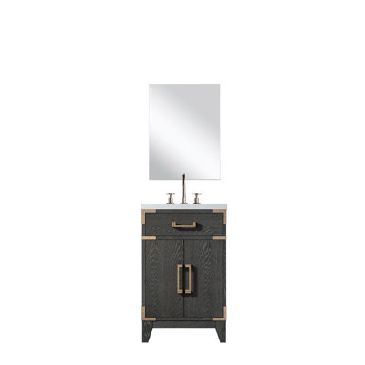 Laurel 20 in W x 18 in D Single Bath Vanity, Acrylic Top Mirror and Faucet Set
