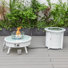Table de foyer d'extérieur au propane avec couvercle H 20 po x l 29 po Walbrooke