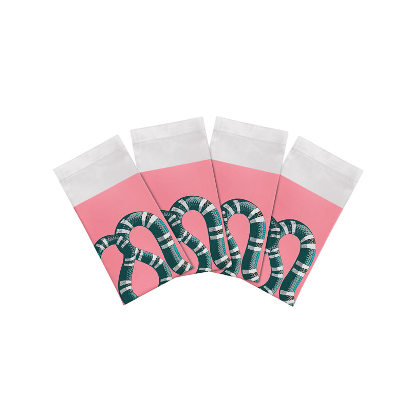 Serpent Cotton Sateen Dinner Napkins, Pink