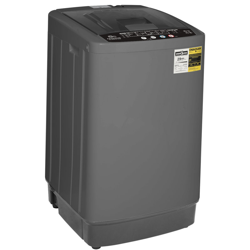 Homdox 1.8 cu. ft. High Efficiency Washing Machine with Drain Pump, Dark Grey