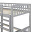 Lit superposé simple au-dessus d'un lit simple avec glissière et échelle, gris-1745007541