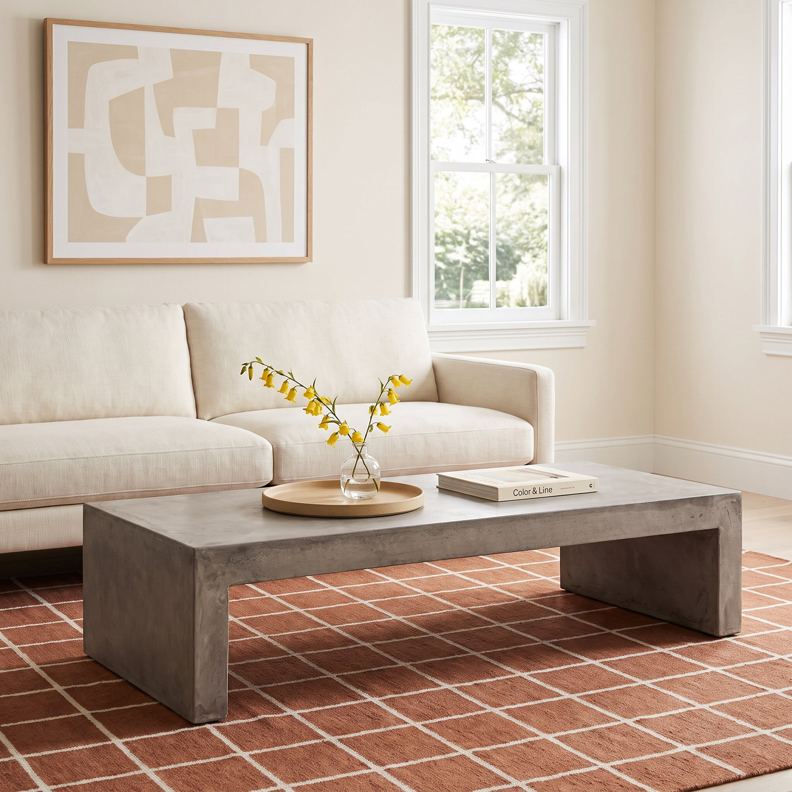 Katherine Single Coffee Table, Gray