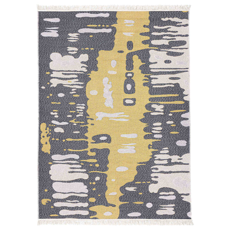 Tapis rectangulaire en coton Kenza, Rectangle 5 pi 3 po x 7 pi 7 po