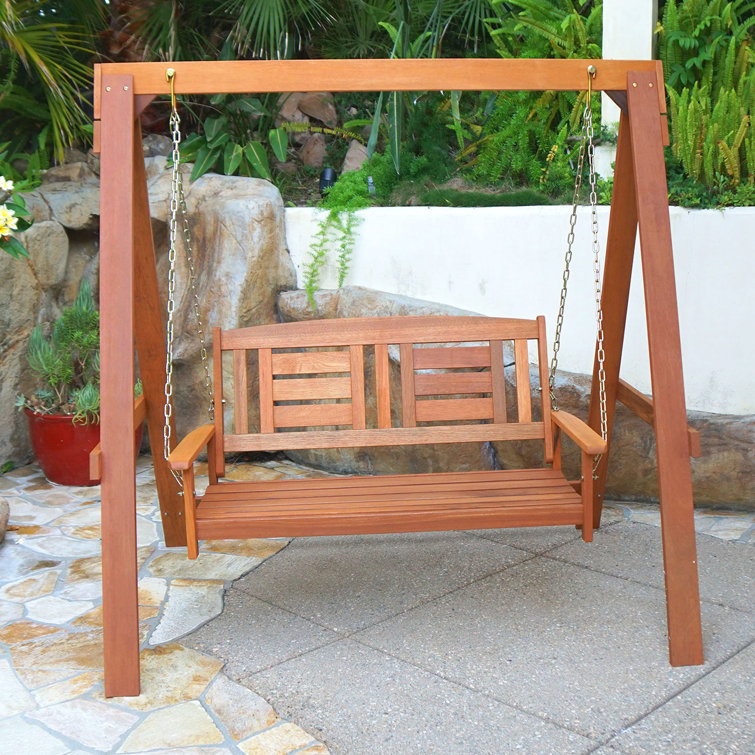 Peggy 2 Person Solid Wood Porch Swing