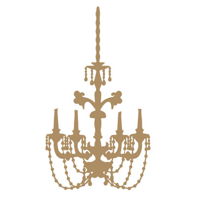 Décalcomanie murale lustre baroque