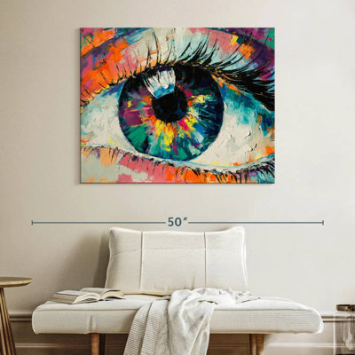 Œil abstrait sur toile