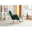 Chaise berçante confortable en tissu avec repose-pieds réglable, parfaite pour la détente et le soutien ergonomique