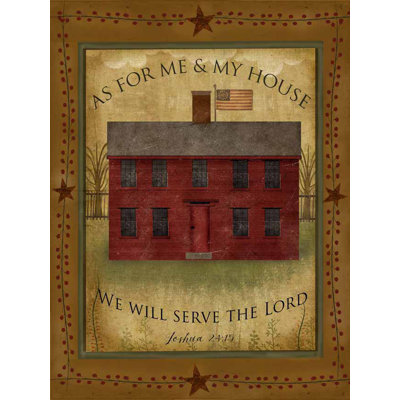 "As For Me and My Home We Will Serve the Lord" par Beth Albert, impression sur toile tendue