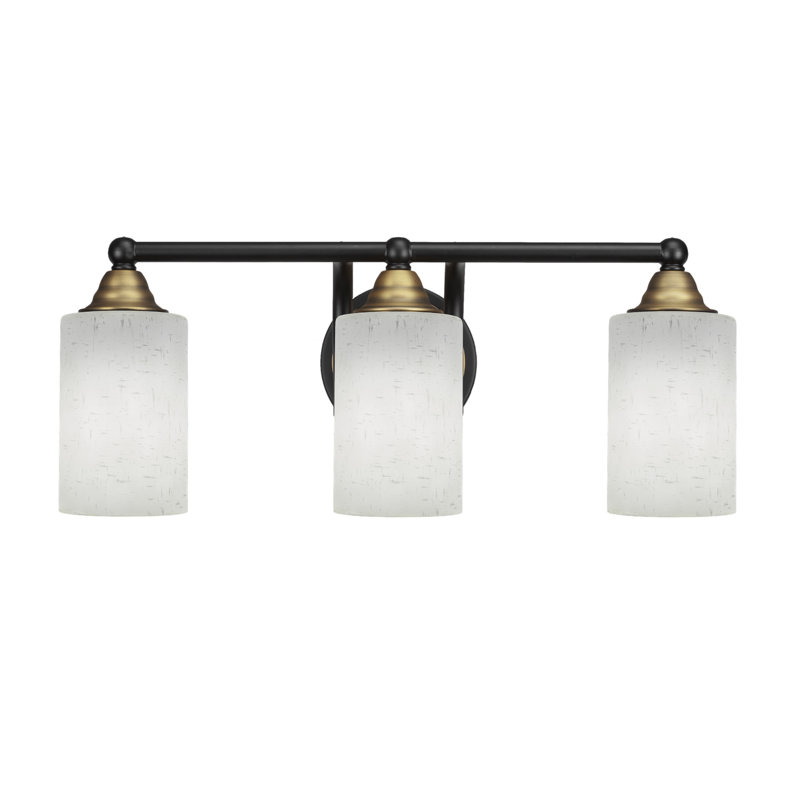 Michell 3-Light Bath Bar, Matte Black/Brass