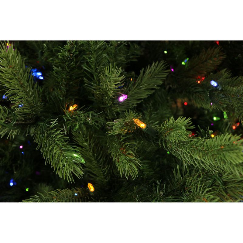 Foxtail Pine 7.5' Green Pine Artificial Christmas Tree, Pre-Lit, 7.5ft
