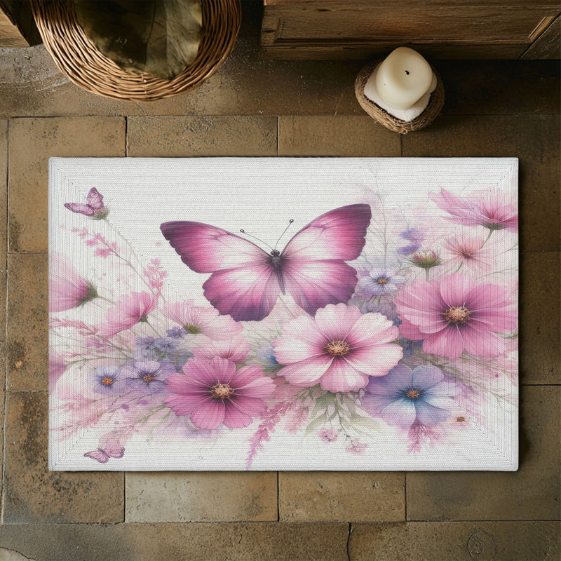 Tapis tressé Flowered Flutters, Rectangulaire 3 pi x 5 pi