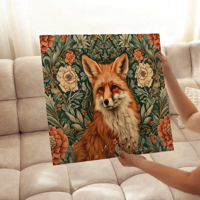Animaux, reproduction d'art sans cadre William Morris Fox, H 18 po x l 18 po