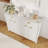 Wood Storage Sideboard With Wave-Pattern Doors,55'',Adjustable Shelves And Drawers,Modern Luxe Style-884953133