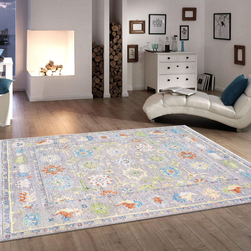 Oriental Area Rug in Gray
