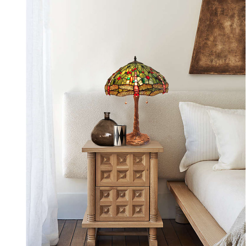 Lampe de table 23 po Tiffany, Vert