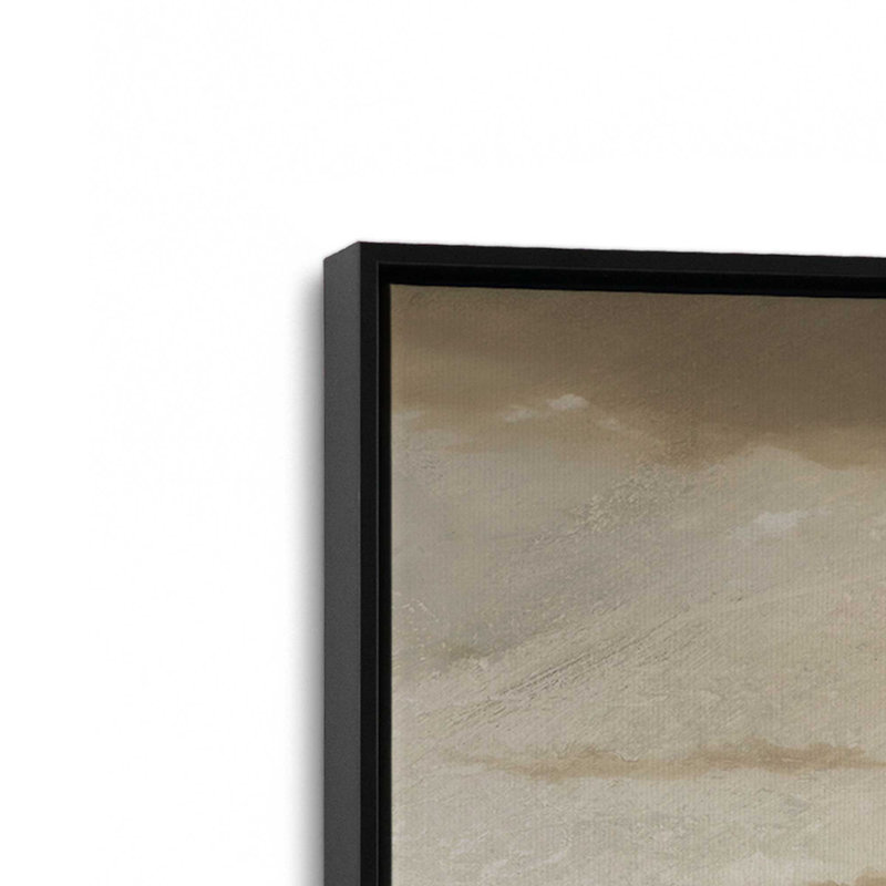 «Lake Park» par Garima Dhawan, reproduction de peinture à l'huile, H 30 po x l 40 po, Noir, Cadre flottant