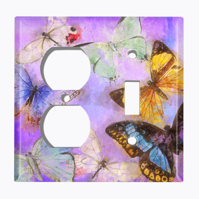 Patterned 2 - Gang Combination Plate Standard Combination Wall Plate