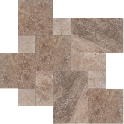 Marzana Tumbled Pattern Natural Stone Paver 10 Kit (160 sq. ft./unit, 120 Pieces)