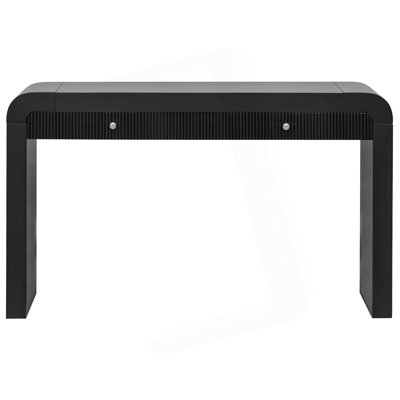 Rustic Console Table With Fluted Drawer Front
