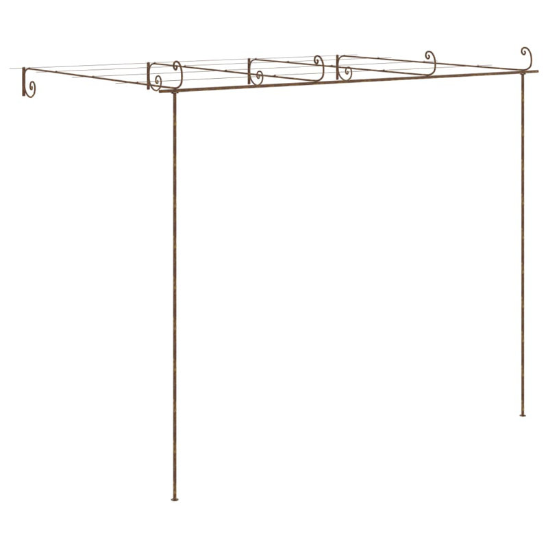 Skipton Wrought Iron Pergola, 250 cm H x 400 cm W x 300cm D