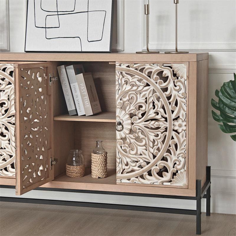 4 Door Wood Cabinet