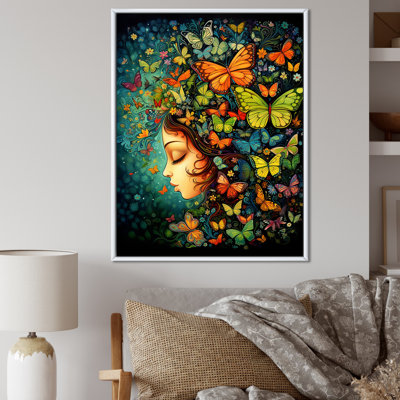 Intime Butterfly Bliss Girl I, reproduction d'art sur toile