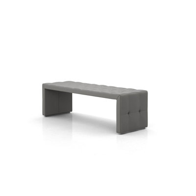 Broad Genuine Leather Bench