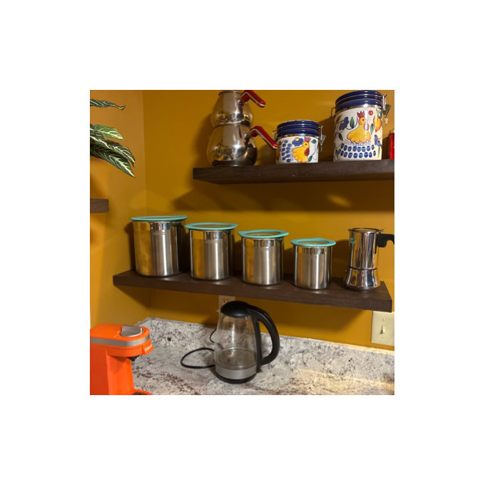 4 Piece Kitchen Canister Set - Blue