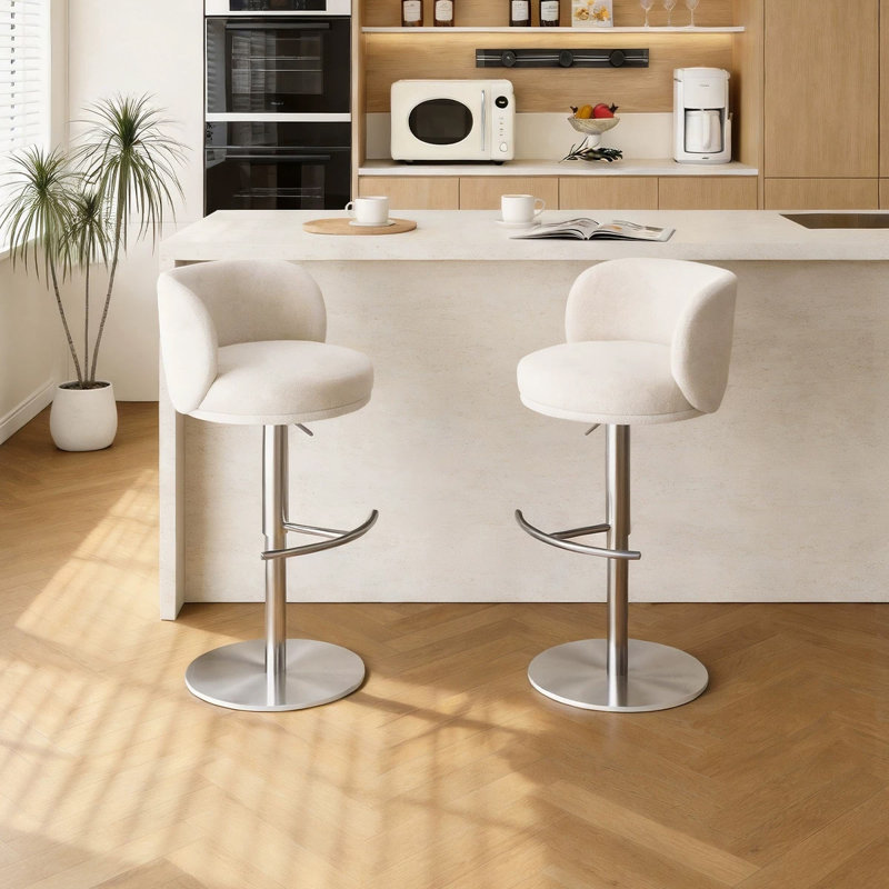 Chaise d'appoint blanche à dossier solide (ensemble de 2), Blanc