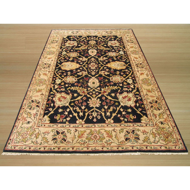 Tapis brun/beige noué la à la main