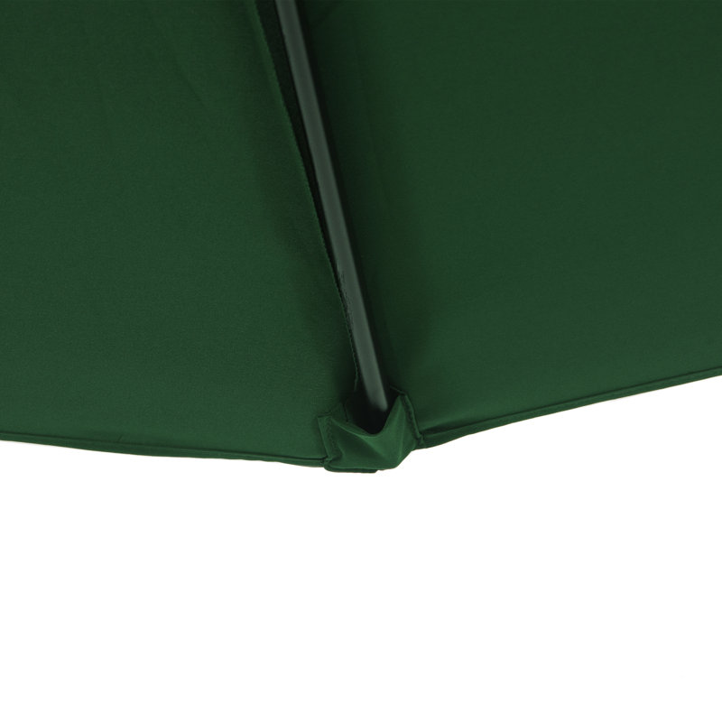 Parasol de patio semi-parasol 9,8 pi, manivelle, vert