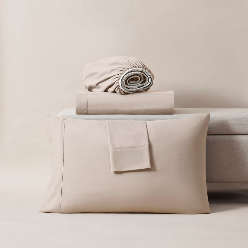 Microfiber Solid Colour Sheet Set, Cream, Queen