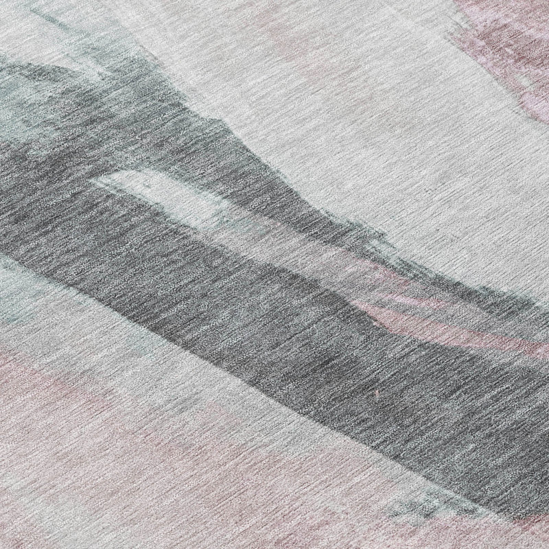 Tapis intérieur / extérieur lavable à la machine Xhevrie, Tapis de couloir 2 pi 3 po x 7 pi 6 po