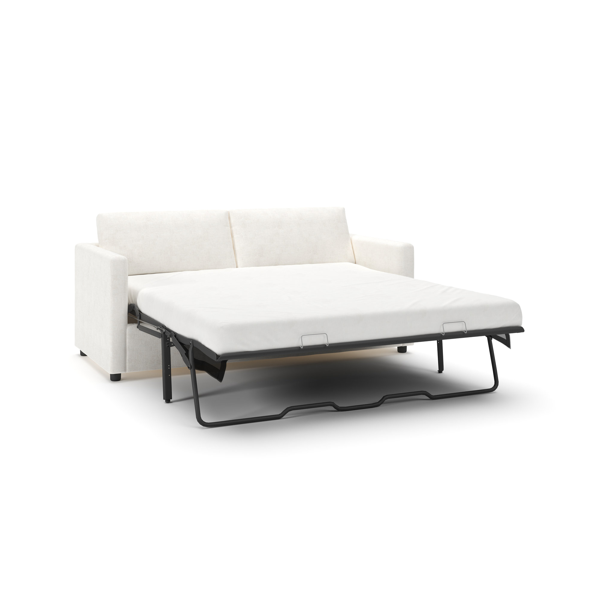 Godwin 75'' Upholstered Sleeper Sofa, Bevin Natural Linen Blend