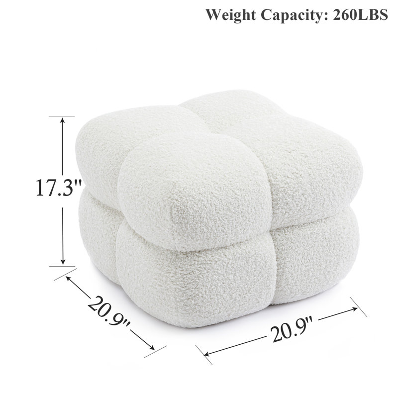 Robertas 20.9'' Wide Sherpa Ottoman