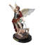 Statue de saint Michel Archange terrassant Satan avec l'épée et la balance de la justice, 32 cm